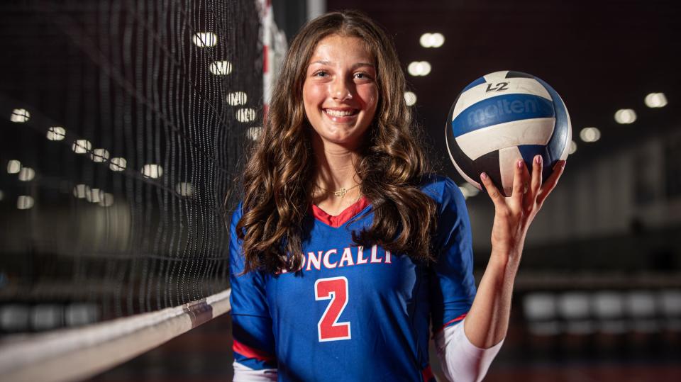 Logan Bell (2), from Roncalli High School, is photographed for the IndyStar 2023 High School Girls Volleyball Super Team on Tuesday, August 1, 2023, at The Academy Volleyball Club in Indianapolis.