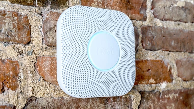 Credit:                      Reviewed / Betsey Goldwasser                                             Our favorite smart smoke and carbon monoxide detector, the Nest Protect, is easy to install and comes with plenty of protective features.