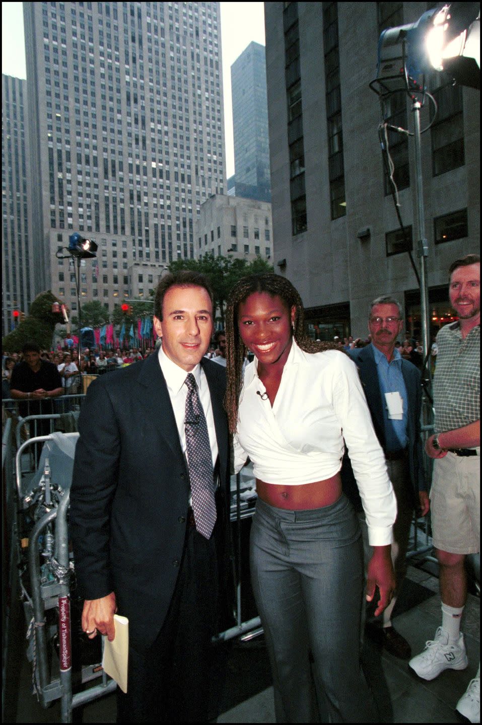 2000: A Young Serena Williams Poses With Matt Lauer
