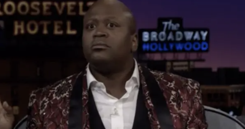Tituss Burgess looking shocked in an interview