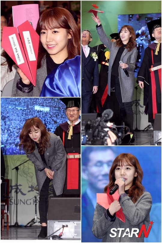 [StarN Focus] A-Pink's Kim Nam Joo attends entrance ceremony of Sungkyunkwan University