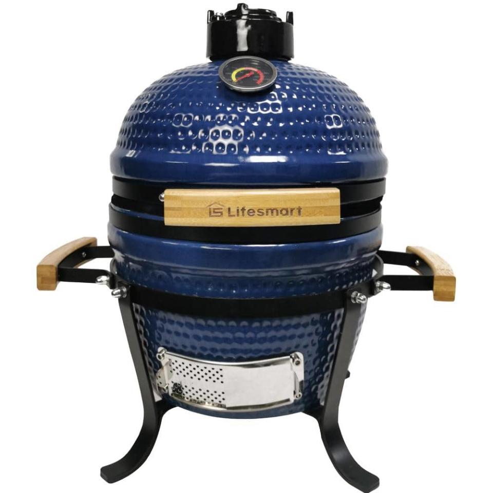 <p><a href="https://go.redirectingat.com?id=74968X1596630&url=https%3A%2F%2Fwww.homedepot.com%2Fp%2FLifesmart-13-in-Kamado-Charcoal-Grill-in-Blue-Pack-and-Go-with-Camping-Tailgating-Carry-Bag-SCS-PK13BLU%2F325372006&sref=https%3A%2F%2Fwww.popularmechanics.com%2Fhome%2Fg35845428%2Fbest-kamado-grills%2F" rel="nofollow noopener" target="_blank" data-ylk="slk:Shop Now;elm:context_link;itc:0;sec:content-canvas" class="link ">Shop Now</a></p><p>Pack n Go 13-inch Kamado Charcoal Grill </p><p>homedepot.com</p><p>$290.14</p>