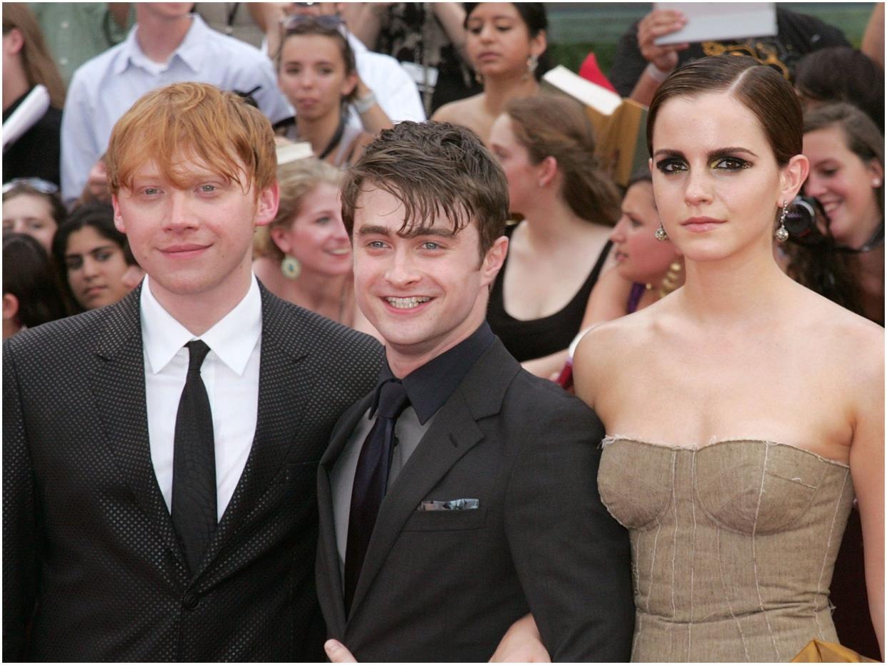 Rupert Grint, Daniel Radcliffe, and Emma Watson