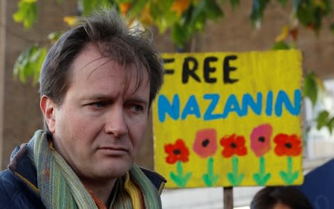 Richard at a march to campaign for Nazanin's release, in London, November 2017 - Credit: PETER NICHOLLS /Reuters