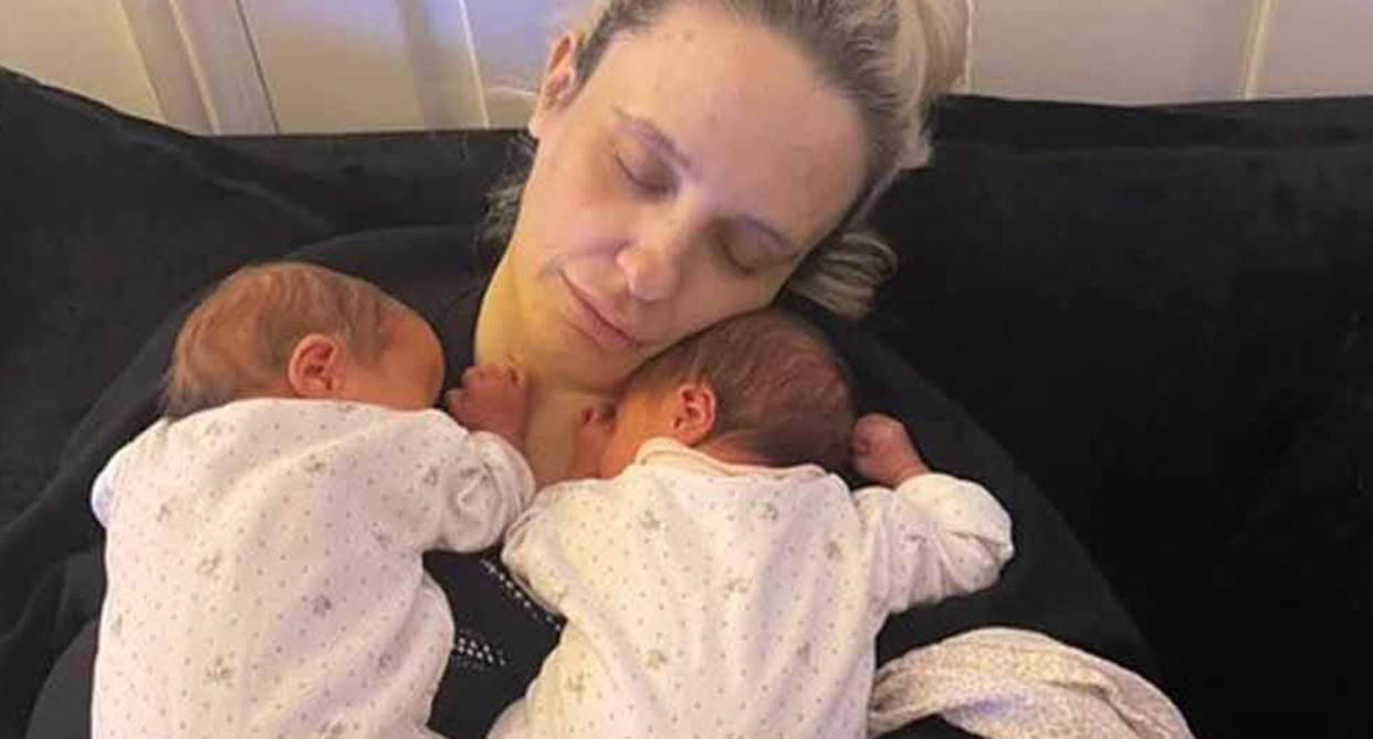 Mum Emma and her two baby twins (Collect/PA Real Life)