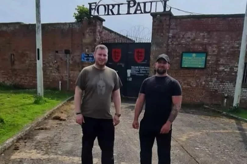 Nick Taylor, right, and Nick Moore have set up a gofundme appeal to help reopen Fort Paull in Holderness