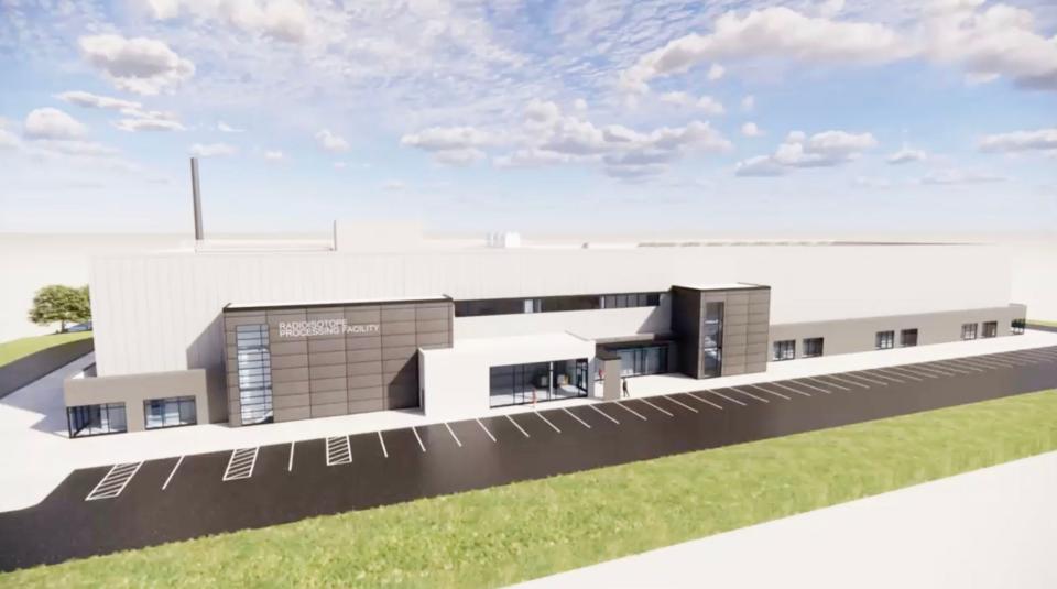 Artist’s 3D rendering of the Radioisotope Processing Facility, will likely be located on Melton Valley Road near the High Flux Isotope Reactor on HFIR Drive.