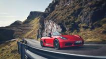<p>The 718 T models come standard with the 300-hp turbocharged 2.0-liter four-cylinder engine from the base Boxster and Cayman, rather than the more powerful 2.5-liter from the S version.</p>