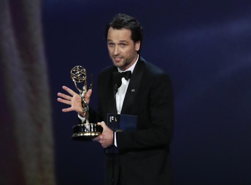 Matthew Rhys for <i>The Americans</i> wins the Emmy for Outstanding Lead Actor in a Drama series. REUTERS/Mario Anzuoni