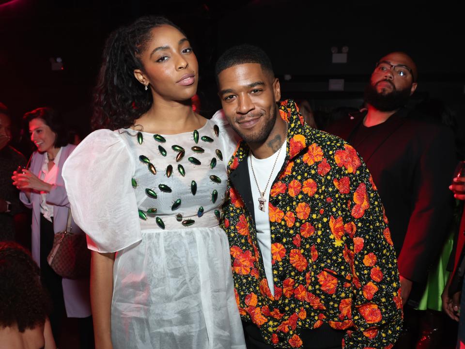 Jessica Williams and Kid Cudi at the "Entergalactic" premiere in New York City.