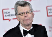 FILE - In this May 22, 2018, file photo, PEN literary service award recipient Stephen King attends the 2018 PEN Literary Gala in New York. Readers may know him best for “Carrie,” “The Shining” and other bestsellers commonly identified as “horror,” but King has long had an affinity for other kinds of narratives, from science fiction and prison drama to the Boston Red Sox. (Photo by Evan Agostini/Invision/AP, File)