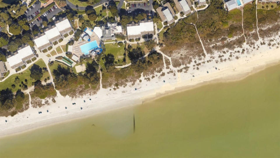 <p>The Sanibel Island coastline before the storm</p>