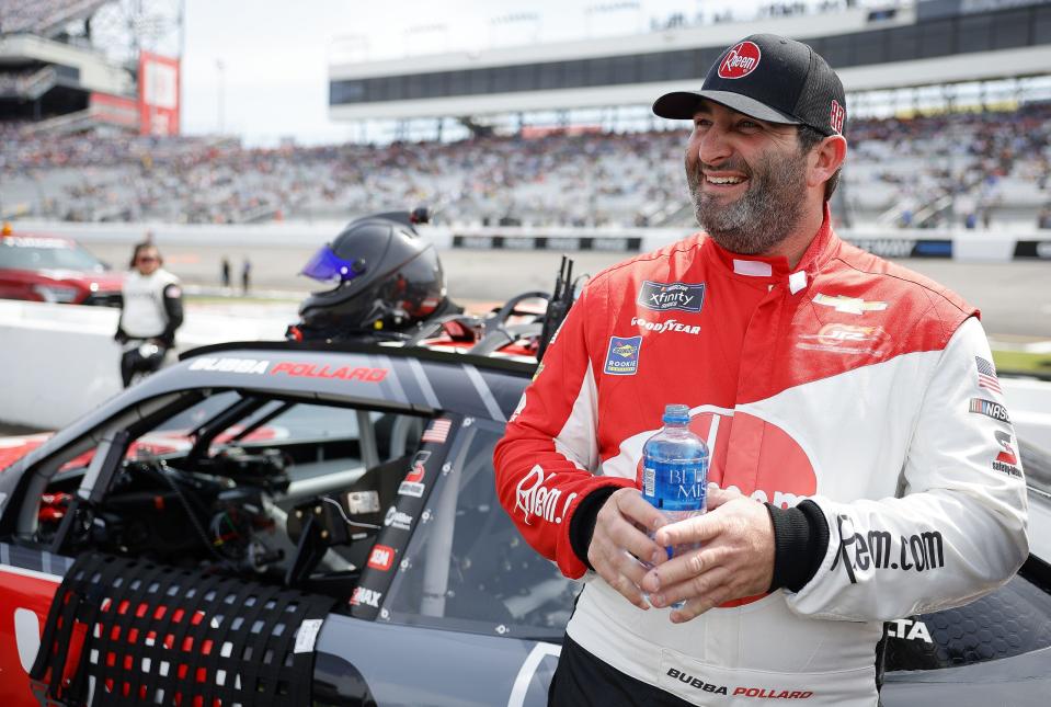 RICHMOND, VIRGINIA - MARCH 30: Bubba Pollard, driver of the #88 Rheem Chevrolet, waits on the grid prior to the NASCAR Xfinity Series ToyotaCare 250 at Richmond Raceway on March 30, 2024 in Richmond, Virginia. (Photo by Alex Slitz/Getty Images)