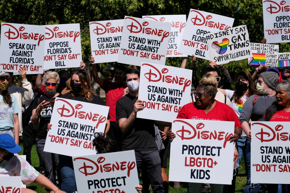 Disney's employees protest against Florida's 