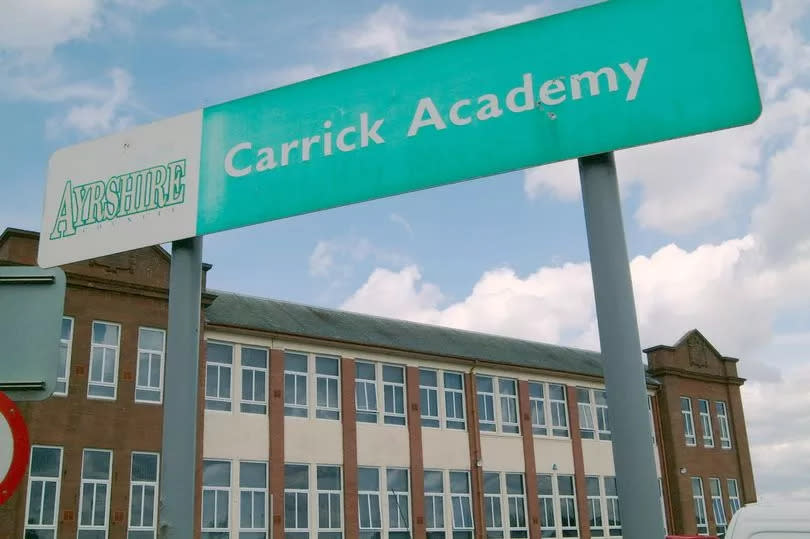 Carrick Academy in Maybole is in the process of being demolished