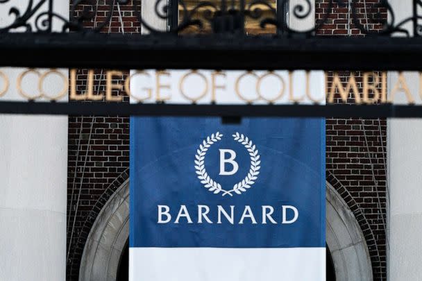 PHOTO: A sign for Barnard College stands in New York,  Dec. 12, 2019. (Jeenah Moon/Getty Images, FILE)