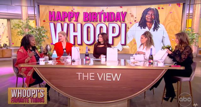 <p>The View/ YouTube</p> Whoopi Goldberg honors her brother on her 68th birthday on 'The View.'