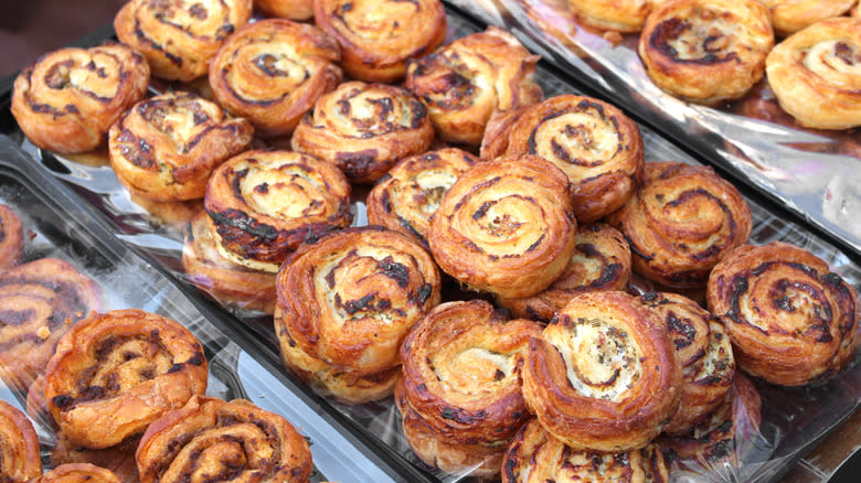 kouign-amann singles on trays