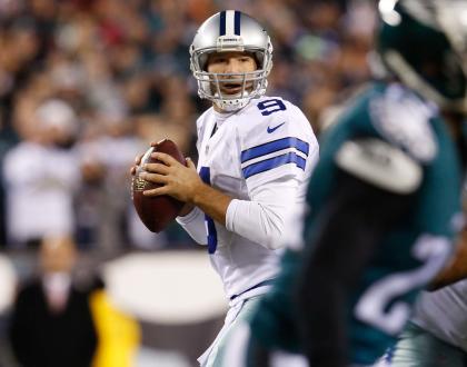 Tony Romo tossed all three of his TD passes to Dez Bryant. (USA TODAY Sports) 