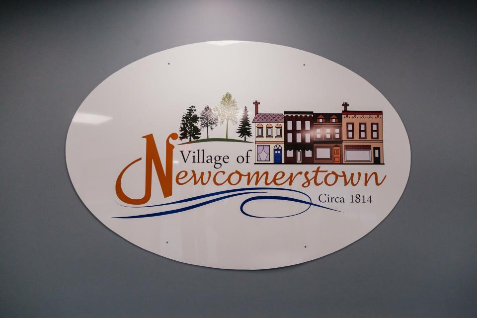 This Newcomerstown sign greets visitors upon entry to the new Village Hall at 308 S. College St.