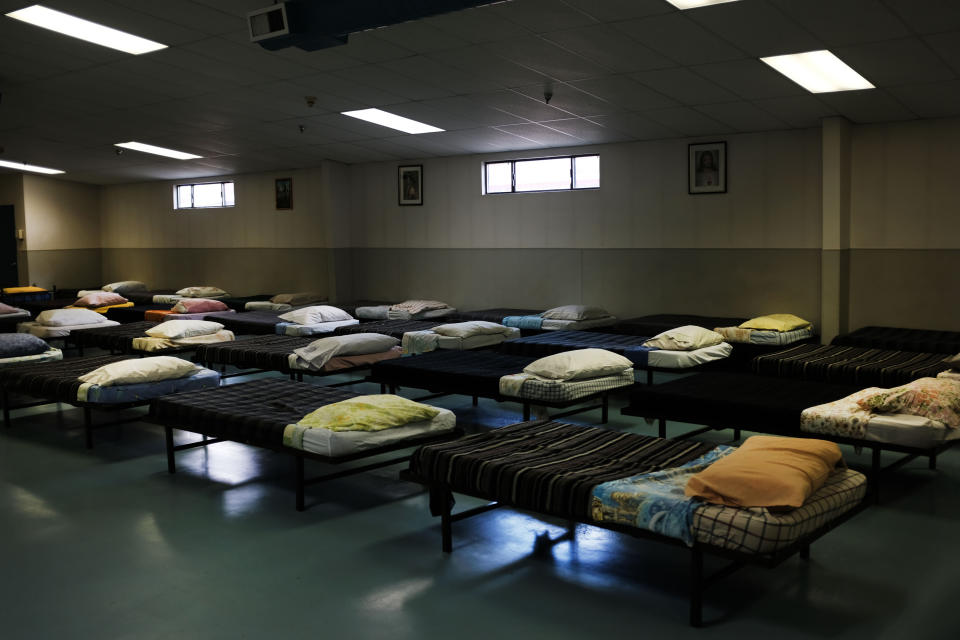 Cots are arranged in a room at a shelter and soup kitchen run by the Missionaries of Charity, a group founded by Mother Teresa, on June 04, 2019, in Gallup, New Mexico. New Mexico is one of the poorest states in the United States, with a sluggish economy, a growing homeless problem and a surge in drug use. (Photo: Spencer Platt via Getty Images)