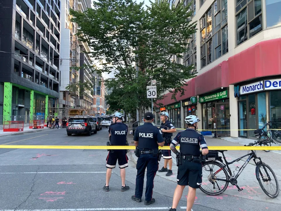 Police said they were called to the area of Princess Street and The Esplanade around 6 p.m. for a shooting. (Jason Trout/CBC - image credit)