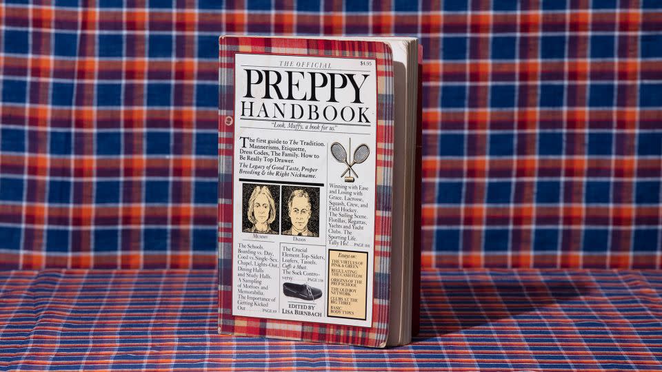 A madras print lines the border of "The Official Preppy Handbook," which was published in 1980 and sold more than a million copies. - Tony Cenicola/The New York Times/Redux