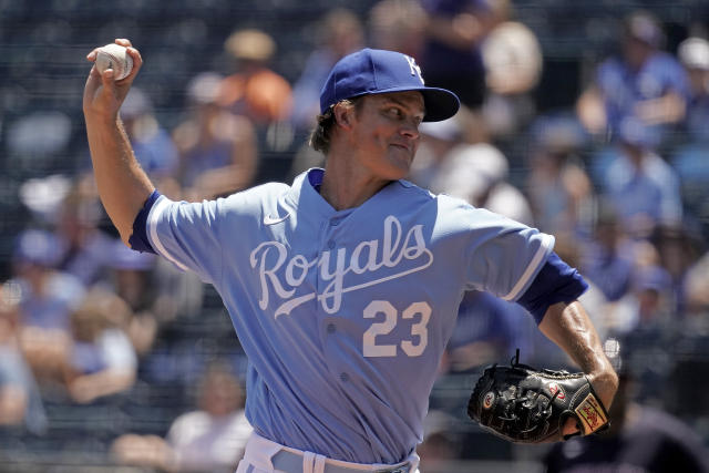 Zack Greinke smacks his first career triple, giving him a season cycle