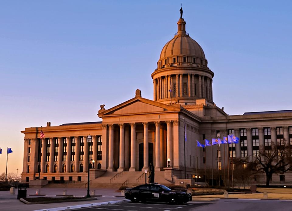 Exterior of the Oklahoma Capitol building Thursday, January 14, 2021. [Doug Hoke/The Oklahoman]