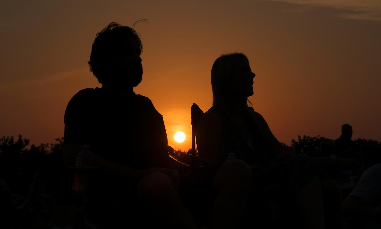 Outdoor viewing of "We are the Thousand" in the Wheeler District as part of deadCenter Film Festival, Friday, June 11, 2021.