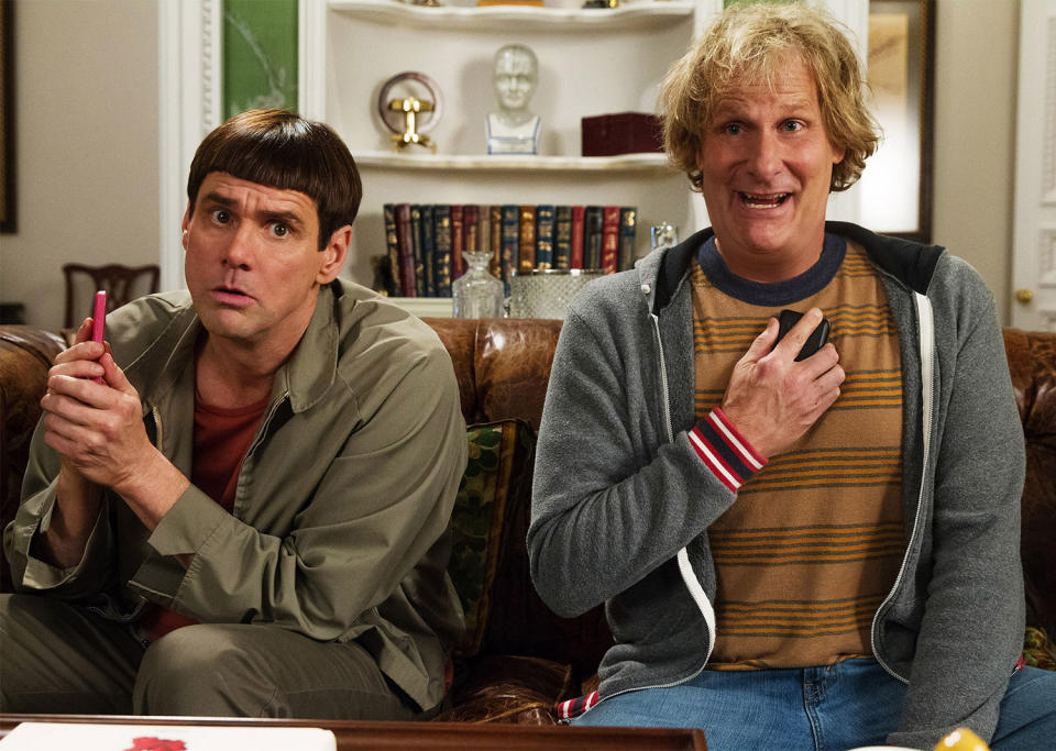 Jim Carrey and Jeff Daniels as Lloyd and Harry in <i>Dumb and Dumber</i>