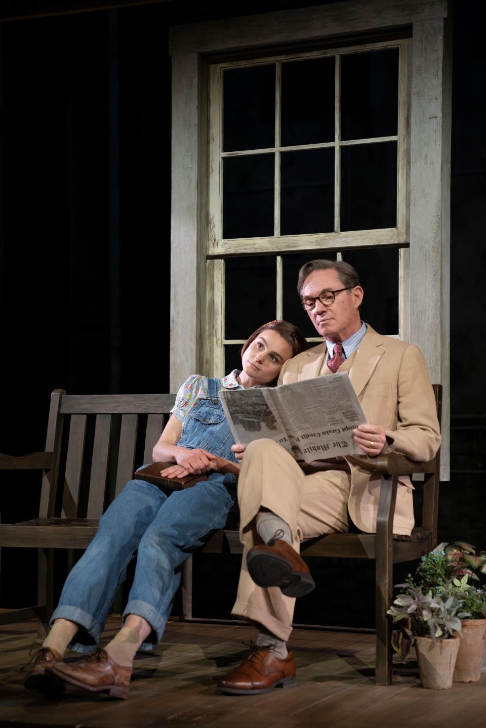 Melanie Moore and Richard Thomas perform in "To Kill a Mockingbird."