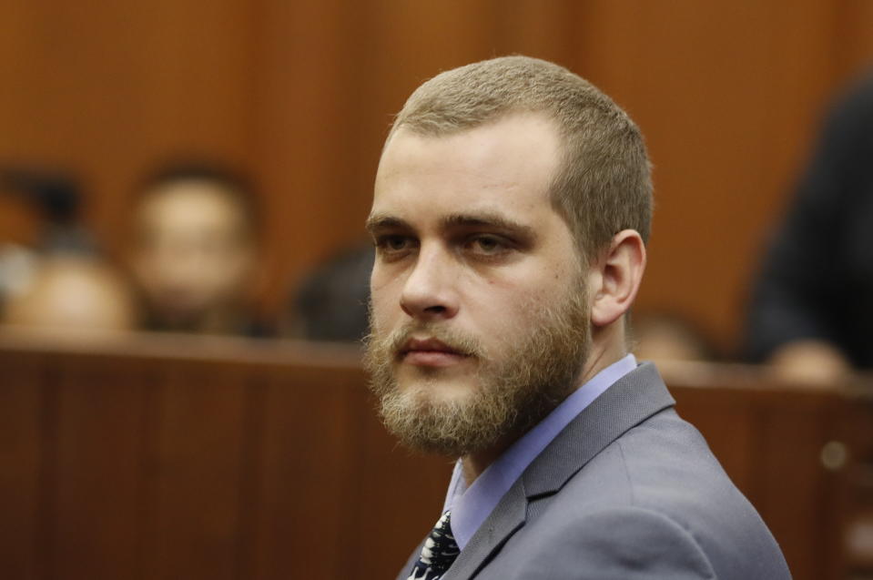 Henri van Breda appeared impassive on Thursday as a judge sentenced him to three life sentences. Source: AAP