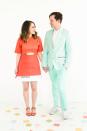 <p>Put on your best dress, convince him to wear his favorite suit and then call your pairing the ultimate color combo. It'll help if you go for complementary colors, of course. </p><p><em><a href="https://sugarandcloth.com/hipster-halloween-diy-pantone-color-combo-couples-costume/" rel="nofollow noopener" target="_blank" data-ylk="slk:Get the tutorial at Sugar and Cloth »;elm:context_link;itc:0;sec:content-canvas" class="link ">Get the tutorial at Sugar and Cloth »</a></em></p>