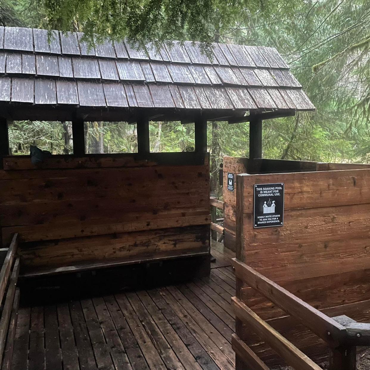 Bagby Hot Springs is open and accessible for the first time since 2020, but the private bath house remains closed.