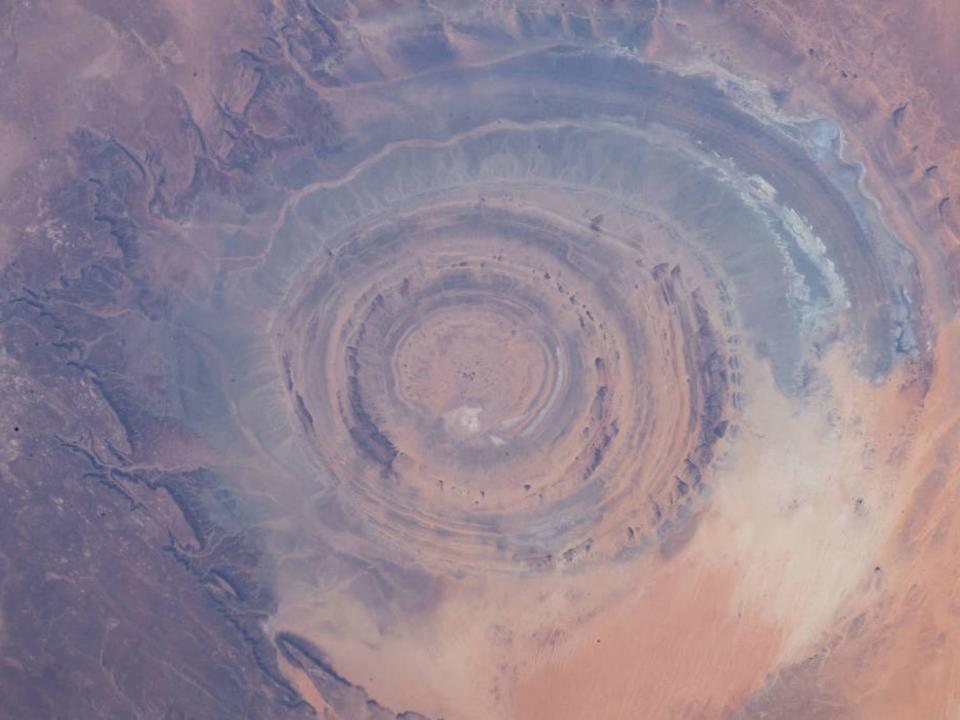 A huge circular structure is seen in the Sahara