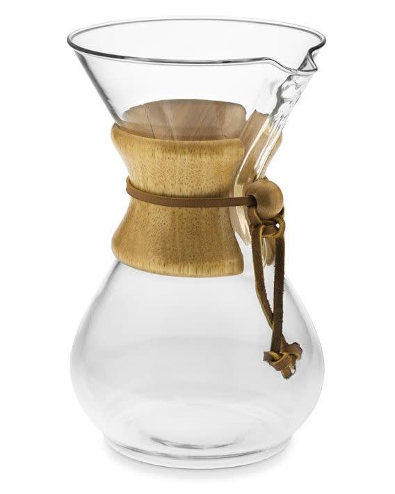 <p><a href="https://go.redirectingat.com?id=74968X1596630&url=https%3A%2F%2Fwww.williams-sonoma.com%2Fproducts%2Fchemex-wood-collar-glass-coffeemaker%2F&sref=https%3A%2F%2Fwww.thepioneerwoman.com%2Fholidays-celebrations%2Fgifts%2Fg34316869%2Fgifts-for-mother-in-law%2F" rel="nofollow noopener" target="_blank" data-ylk="slk:Shop Now;elm:context_link;itc:0;sec:content-canvas" class="link ">Shop Now</a></p><p>Pour-Over Glass Coffee Maker</p><p>williams-sonoma.com</p><p>$39.95</p><span class="copyright">Williams Sonoma</span>