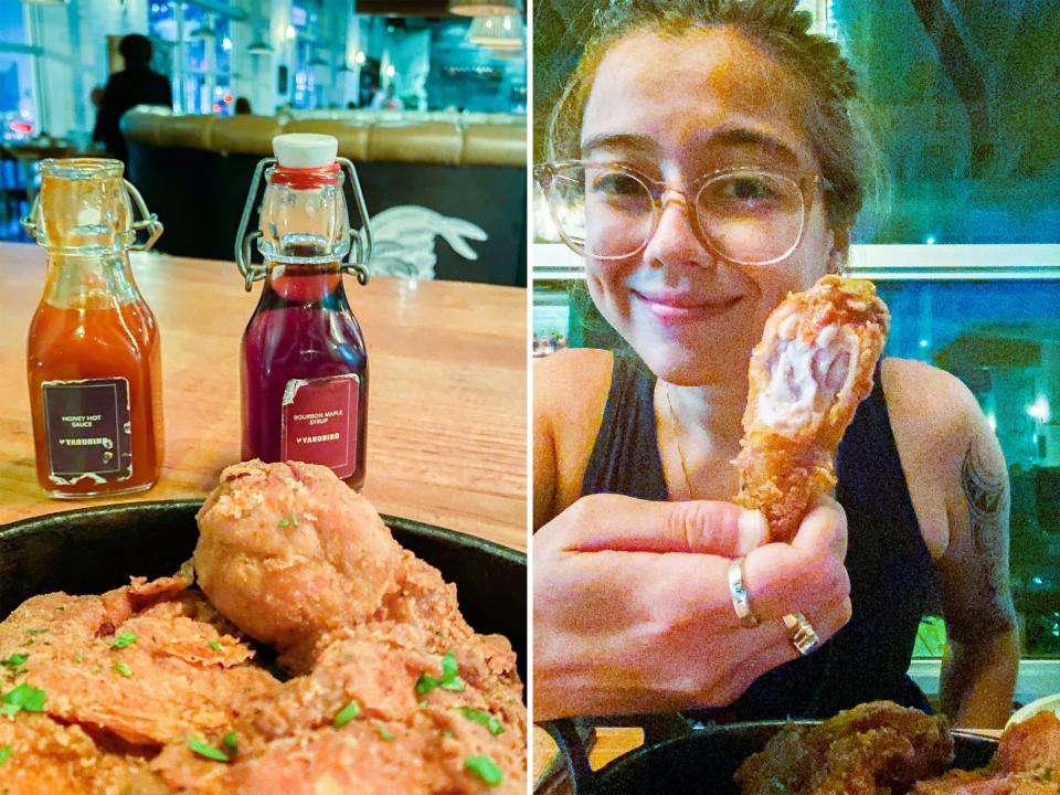 The author with Yardbird fried chicken