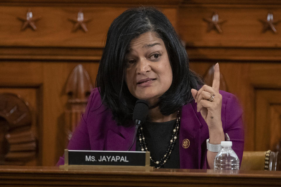 Rep. Pramila Jayapal (D-Wash.), a co-chair of the Congressional Progressive Caucus, is calling for more time to consider the latest COVID-19 relief bill.  (Photo: Alex Edelman/Pool/Getty Images)
