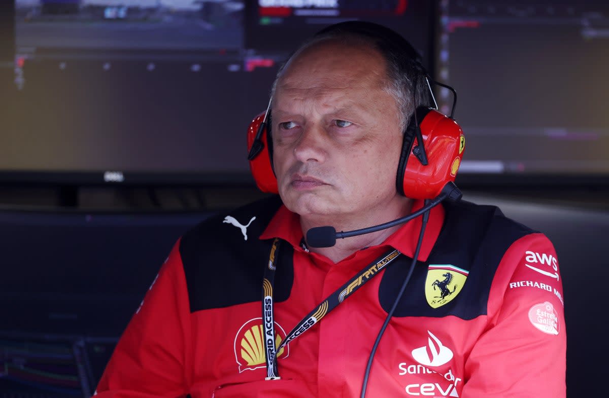 New Ferrari team principal Fred Vasseur was calm after reports suggested Charles Leclerc had met with Ferrari chairman John Elkann (Getty Images)