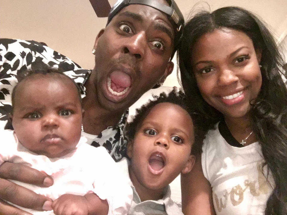 Dolph in an undated photo with fiancée Mia Jaye and their two children, Tre (center) and Aria.