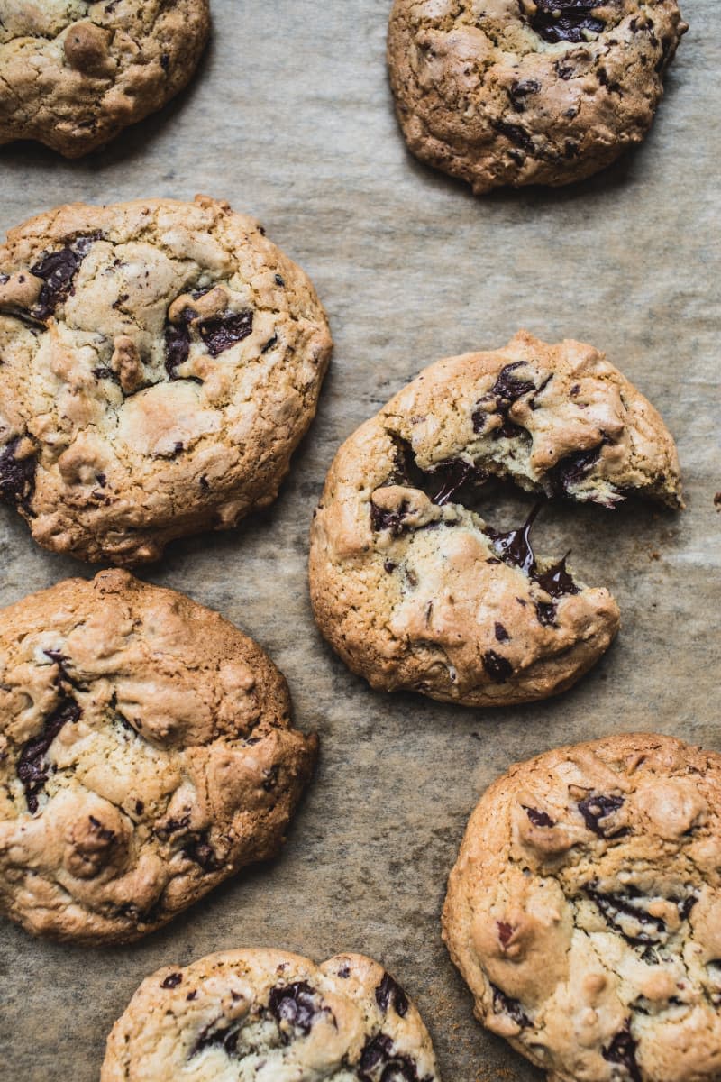 Toasted Almond Chocolate Chip Cookies