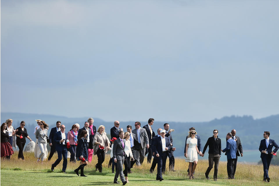 Trump visits Scotland to reopen golf resort