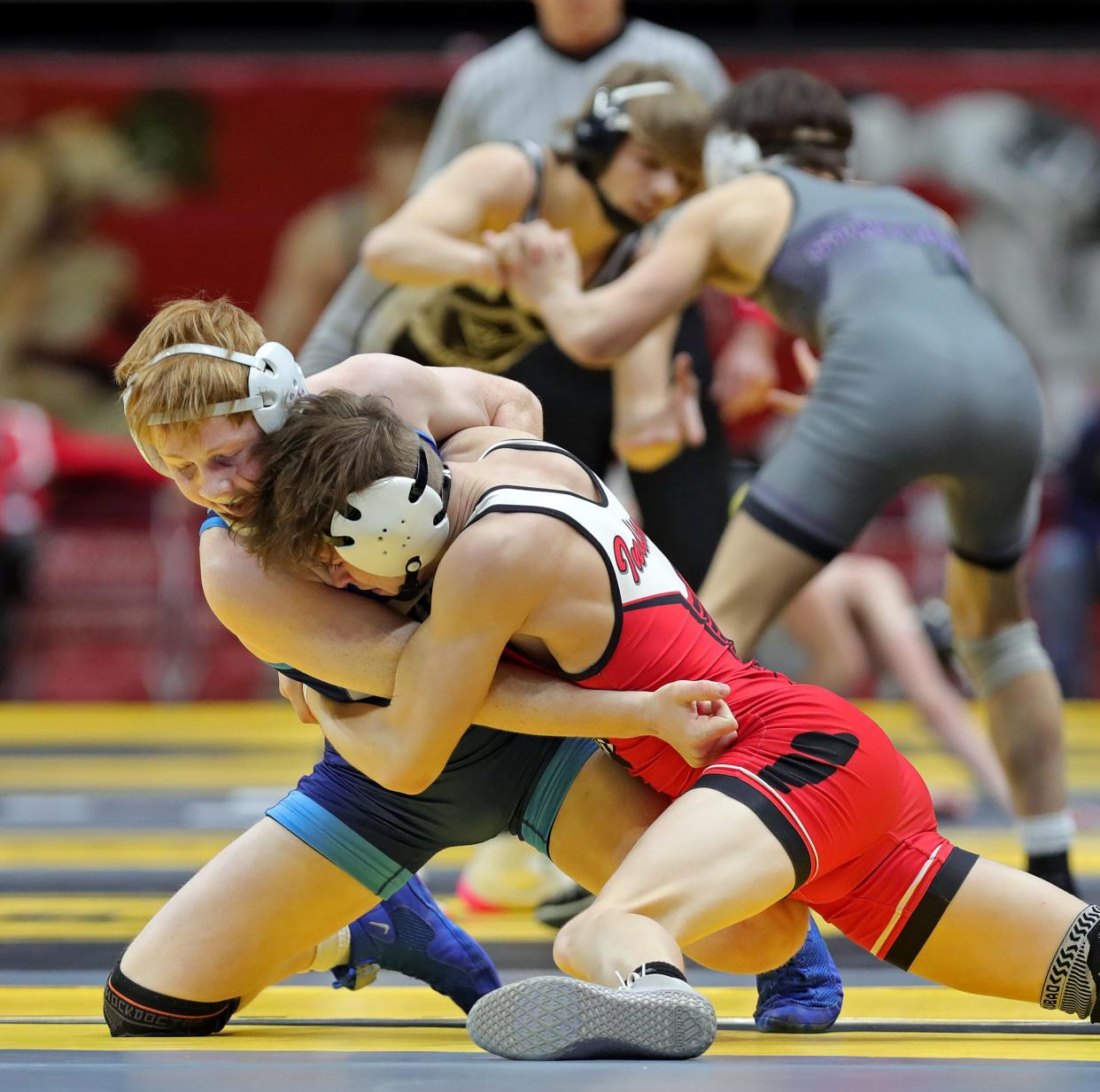 Kolten Barker, left, got back to his winning ways with a Medina Invitational Tournament title for Louisville.