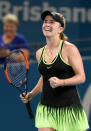 Tennis - Brisbane International - Pat Rafter Arena, Brisbane, Australia - 5/1/17 Ukraine's Elina Svitolina reacts after winning her match against Germany's Angelique Kerber. REUTERS/Steve Holland