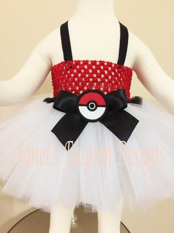 Pokeball Inspired Tutu Dress