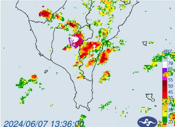 大雷雨即時訊息。（圖／氣象署）