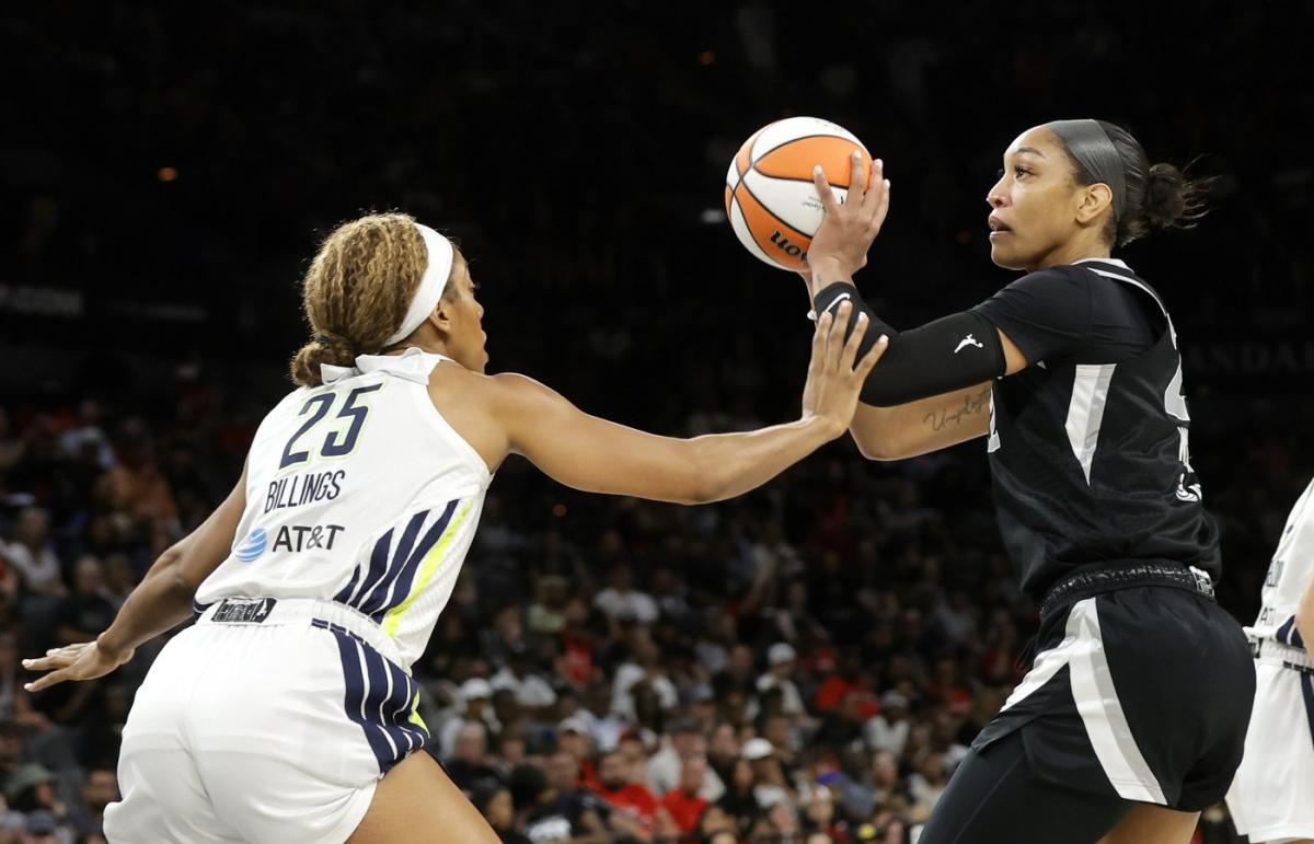 A’ja Wilson becomes Aces’ all-time leading scorer as they beat Wings 104-85