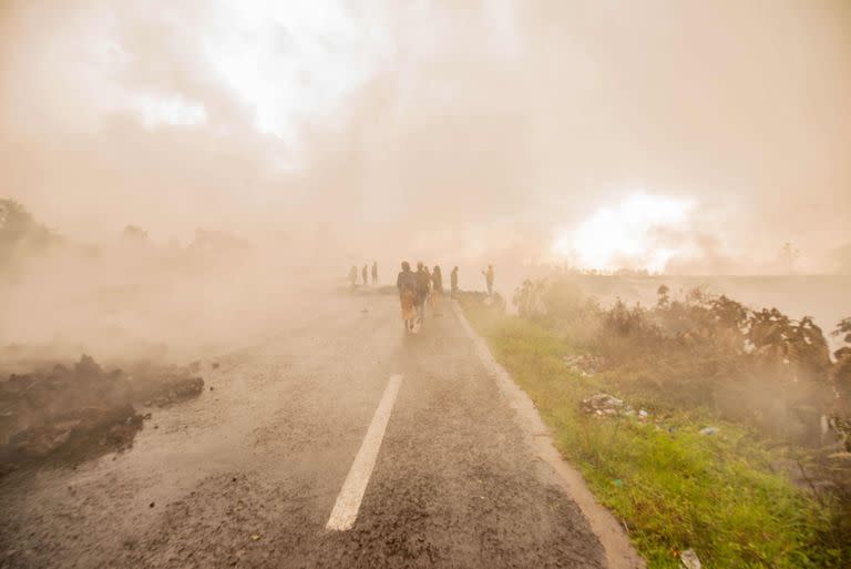 Volcán; Nyiragongo; Congo; erupción;