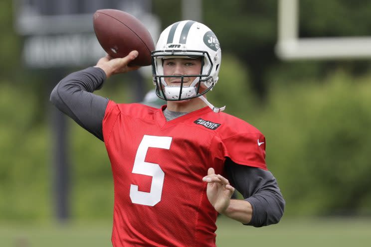 Christian Hackenberg is competing for a starting job with the Jets. (AP)